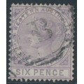 AUSTRALIA / WA - 1879 6d lilac Telegraph Stamp, postally used – SG # T2