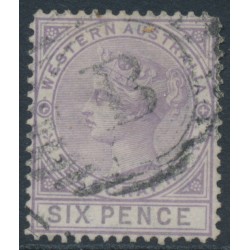 AUSTRALIA / WA - 1879 6d lilac Telegraph Stamp, postally used – SG # T2