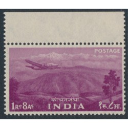 INDIA - 1955 1Rp8a reddish purple Mount Kanchenjunga, MNH – SG # 368