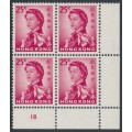 HONG KONG - 1972 25c cerise QEII Annigoni, glazed paper, B/4, MNH – SG # 226b