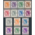 HONG KONG - 1954 5c to $10 QEII definitives set of 14, MH – SG # 178-191
