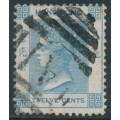 HONG KONG - 1865 12c pale blue QV, Amoy cancel – SG # 12a / Z12