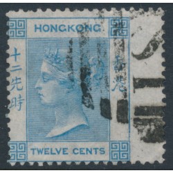 HONG KONG - 1865 12c pale blue QV, Shanghai cancel – SG # 12a / Z776