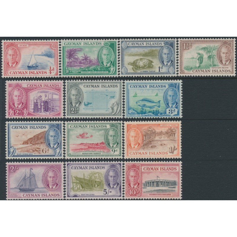 Cayman Islands 1950 D To 10 Island Scenes Wildlife Set Of 13 Mint Hinged Sg 135 147