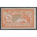 FRANCE - 1920 2Fr orange/blue Merson, MH – Michel # 139