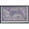 FRANCE - 1925 3Fr violet/blue Merson, MNH – Michel # 181