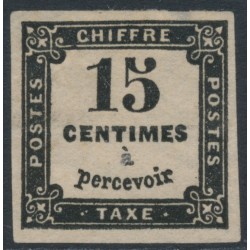 FRANCE - 1863 15c black Postage Due, imperforate, MNG – Michel # P3