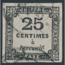 FRANCE - 1871 25c black Postage Due, imperforate, used – Michel # P5