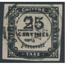 FRANCE - 1871 25c black Postage Due, imperforate, used – Michel # P5