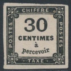 FRANCE - 1878 30c black Postage Due, imperforate, MNG – Michel # P8