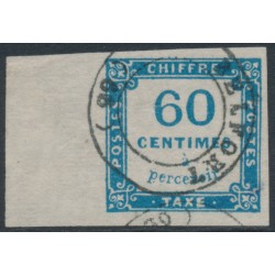 FRANCE - 1878 60c blue Postage Due, imperforate, used – Michel # P9a