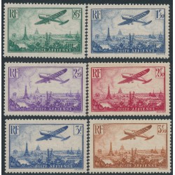 FRANCE - 1936 85c to 3.50Fr Airmail short set of 6, MH – Michel # 305-310