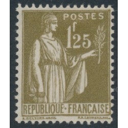 FRANCE - 1932 1.25Fr olive Peace definitive, MH – Michel # 281