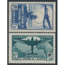 FRANCE - 1936 Crossing of the South Atlantic set of 2, MNH – Michel # 326-327