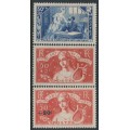 FRANCE - 1935 Intellectuals Welfare Fund set of 3, MH – Michel # 303-304 + 335
