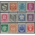 FRANCE - 1941 Coats of Arms set of 12, MNH – Michel # 538-549