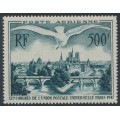 FRANCE - 1947 500Fr grey-green Seagull airmail, MNH – Michel # 782