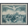 FRANCE - 1947 500Fr grey-green Seagull airmail, MNH – Michel # 782