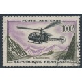 FRANCE - 1958 1000Fr Helicopter ‘Alouette’, used – Michel # 1177