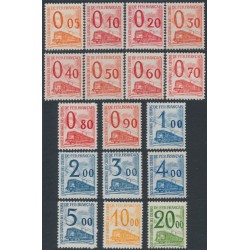 FRANCE - 1960 Railway Parcel Stamps set of 17, MNH – Michel # PP228-PP244