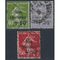 FRANCE - 1931 Caisse d’Amortissement set of 3, used – Michel # 264-266