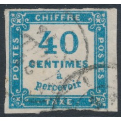 FRANCE - 1871 40c blue Postage Due, imperforate, MH – Michel # P6a