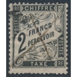 FRANCE - 1882 2Fr black Postage Due, used – Michel # P22