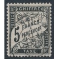 FRANCE - 1882 5Fr black Postage Due, used – Michel # P23