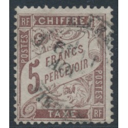 FRANCE - 1884 5Fr red-brown Postage Due, used – Michel # P26