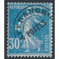 FRANCE - 1925 25c blue Semeuse with a pre-cancel, MNG – Michel # 187V