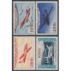 FRANCE - 1954 100Fr to 1000Fr Airmail set of 4, MNH – Michel # 987-990