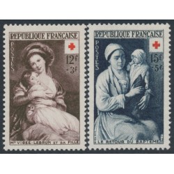 FRANCE - 1954 Red Cross set of 2, MNH – Michel # 1032-1033