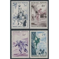 FRANCE - 1956 30Fr to 75Fr Sports set of 4, MNH – Michel # 1100-1103