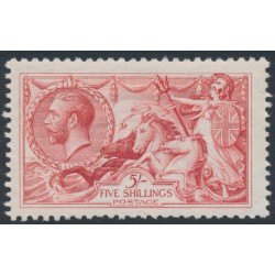 GREAT BRITAIN - 1919 5/- rose red KGV Sea Horses (Bradbury, Wilkinson), MH – SG # 416