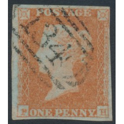 GREAT BRITAIN - 1851 1d red-brown QV, plate 112, check letters PH, used – SG # 8