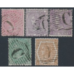 GREAT BRITAIN - 1857 Constantinople / Levant cancels – SG # Z90+Z97+Z99+Z103+Z111