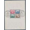 GERMANY - 1930 IPOSTA Stamp Exhibition M/S, used – Michel # Block 1