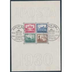 GERMANY - 1930 IPOSTA Stamp Exhibition M/S, used – Michel # Block 1