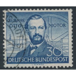 WEST GERMANY / BRD - 1952 30pf blue Nikolaus Otto, used – Michel # 150