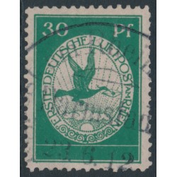 GERMANY - 1912 30Mk green semi-official Airmail, used – Michel # III