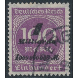 GERMANY - 1923 1Milliarden on 100Mk purple Numeral, used – Michel # 331b