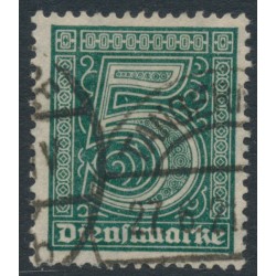 GERMANY - 1920 5pf deep green Numeral Official, used – Michel # D23