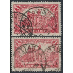 GERMANY - 1920 1Mk red Berlin GPO, both UV types, used – Michel # A113a+A113b