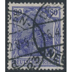 GERMANY - 1921 80pf deep ultramarine Germania, type I, used – Michel # 149Ib