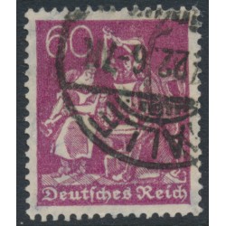 GERMANY - 1921 60pfg purple Blacksmith, network watermark, used – Michel # 184