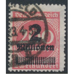 GERMANY - 1923 2Millionen on 200Mk red Numeral, rouletted, used – Michel # 309B