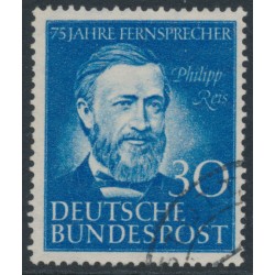 WEST GERMANY / BRD - 1952 30pf blue Telephone Anniversary, used – Michel # 161