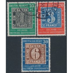 WEST GERMANY / BRD - 1949 Stamp Anniversary set of 3, used – Michel # 113-115