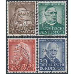 WEST GERMANY / BRD - 1953 Helfer der Menschheit set of 4, used – Michel # 173-176