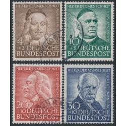 WEST GERMANY / BRD - 1953 Helfer der Menschheit set of 4, used – Michel # 173-176